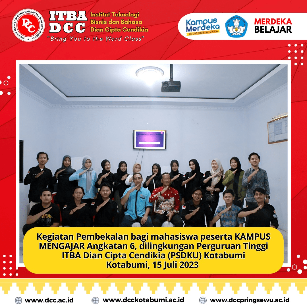 Pembekalan Mahasiwa Kampus Mengajar Angkatan 6, ITBA DCC PSDKU Kotabumi